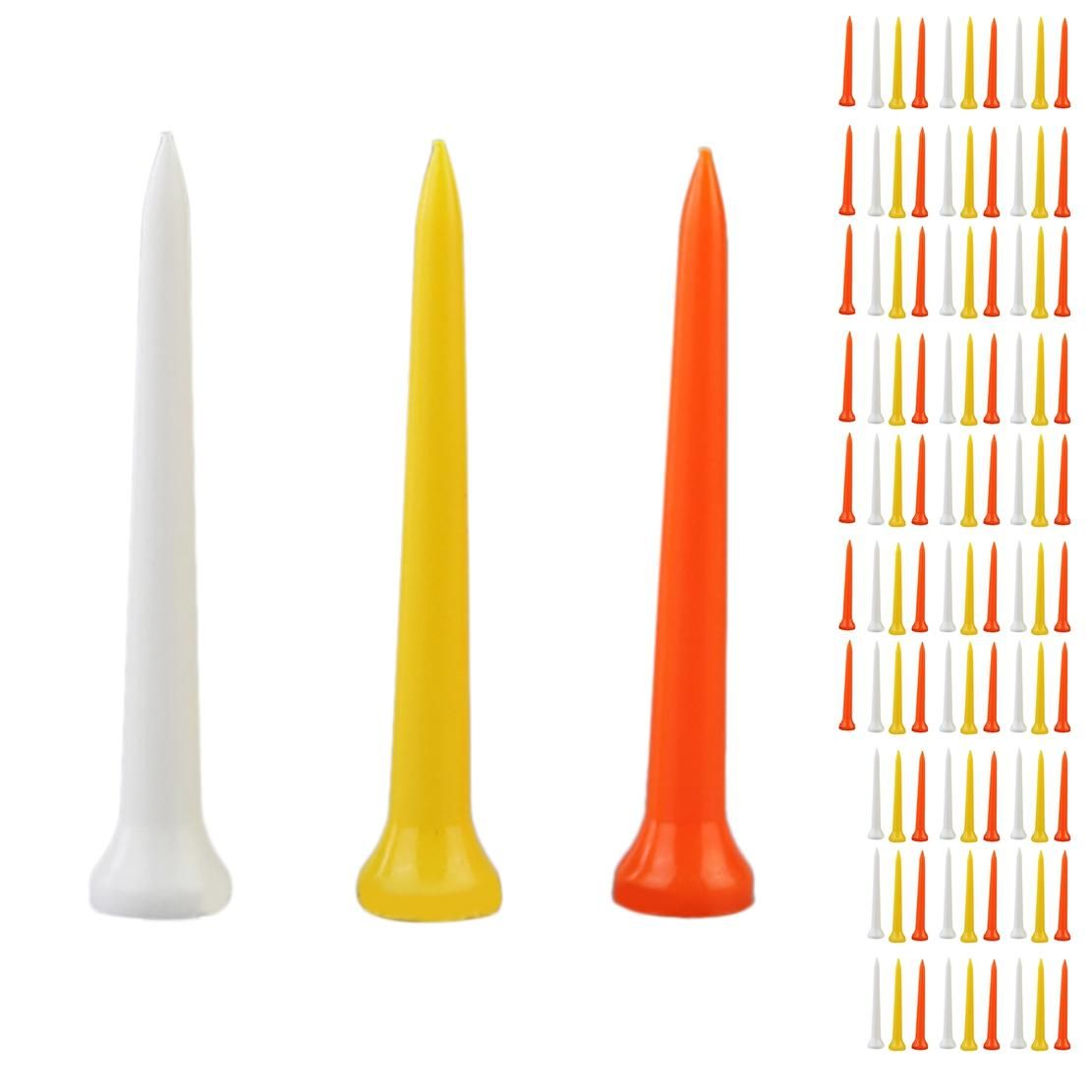 100Pcs Golf Tees PE Golf Balls Holder Available Stronger