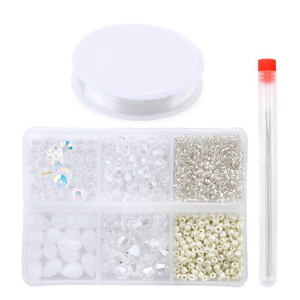 Crystal Seed Glass Beads, Used to Make Jewelry , White