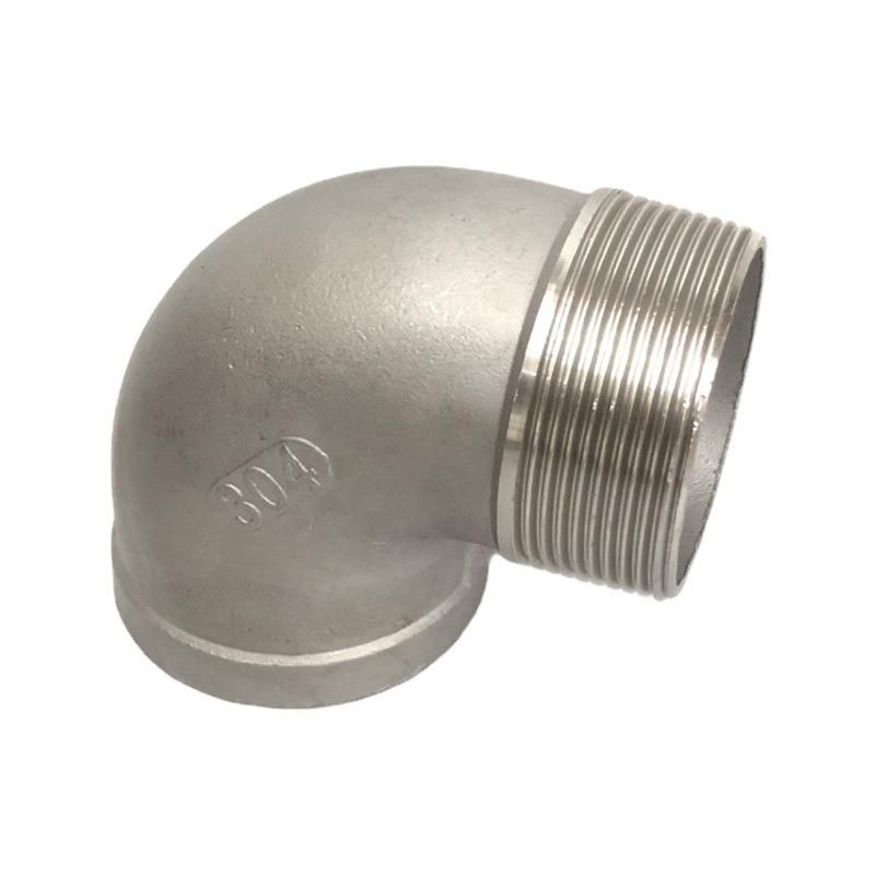 Factory Supply 304/316 Wire Mouth Stainless Steel Elbow Stainless Steel 90 Degree Wire Buckle Elbow 4 Points 6 Points 1 Inch 2 Inch