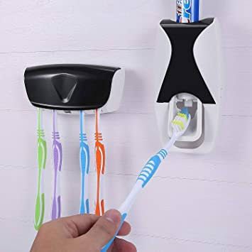 Automatic Toothpaste Dispenser Toothbrush Holder