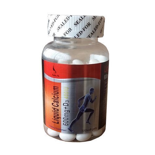 Liquid Calcium 600mg-For Strong Bones And More-100 Soft Gels