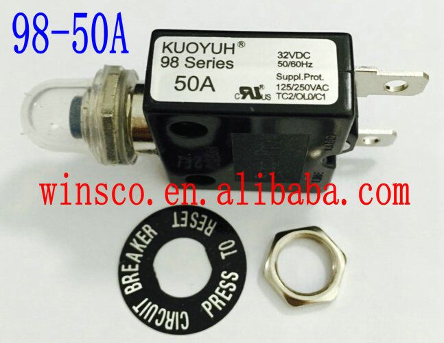 98-50A Waterproof Cap 100% NEW KUOYUH CIRCUIT BREAKER 98