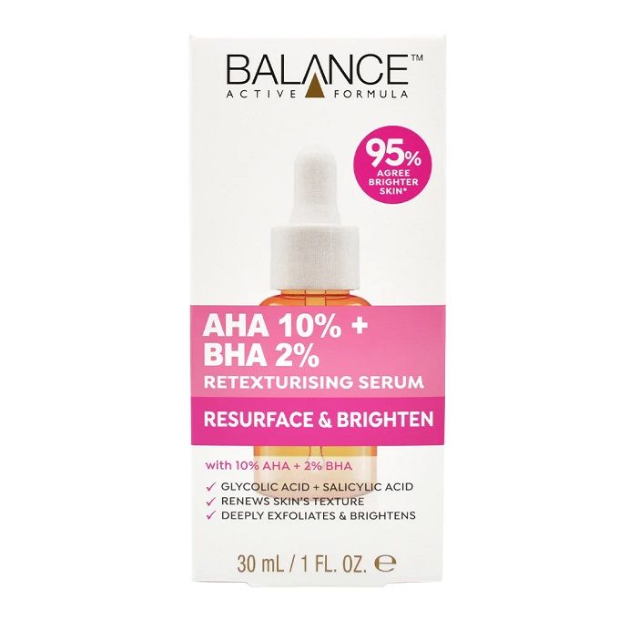 AHA 10% + BHA 2% Retexturising Serum, 30ml