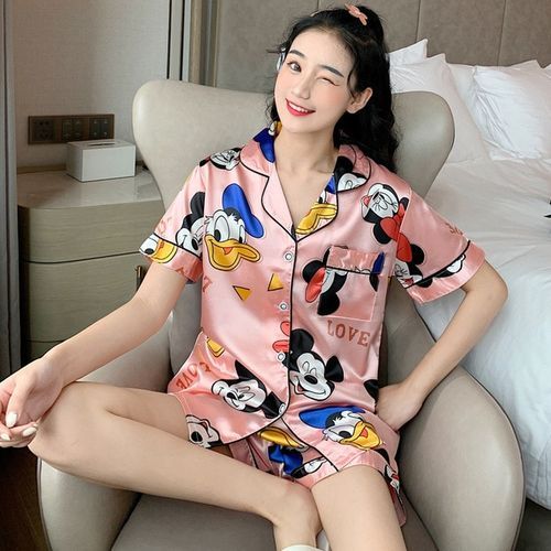 Disney Pajamas Ladies Summer Mickey Mouse Nightgowns 12_L