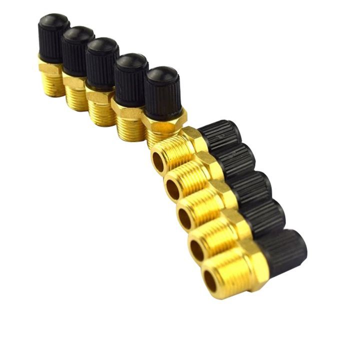 10pcs/Set 1/8 NPT MPT Brass Air Compressor Tank Fill Valve Double Heads
