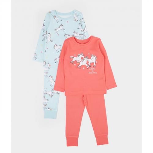 Toddler Girls Pyjamas Set - 2 Packs