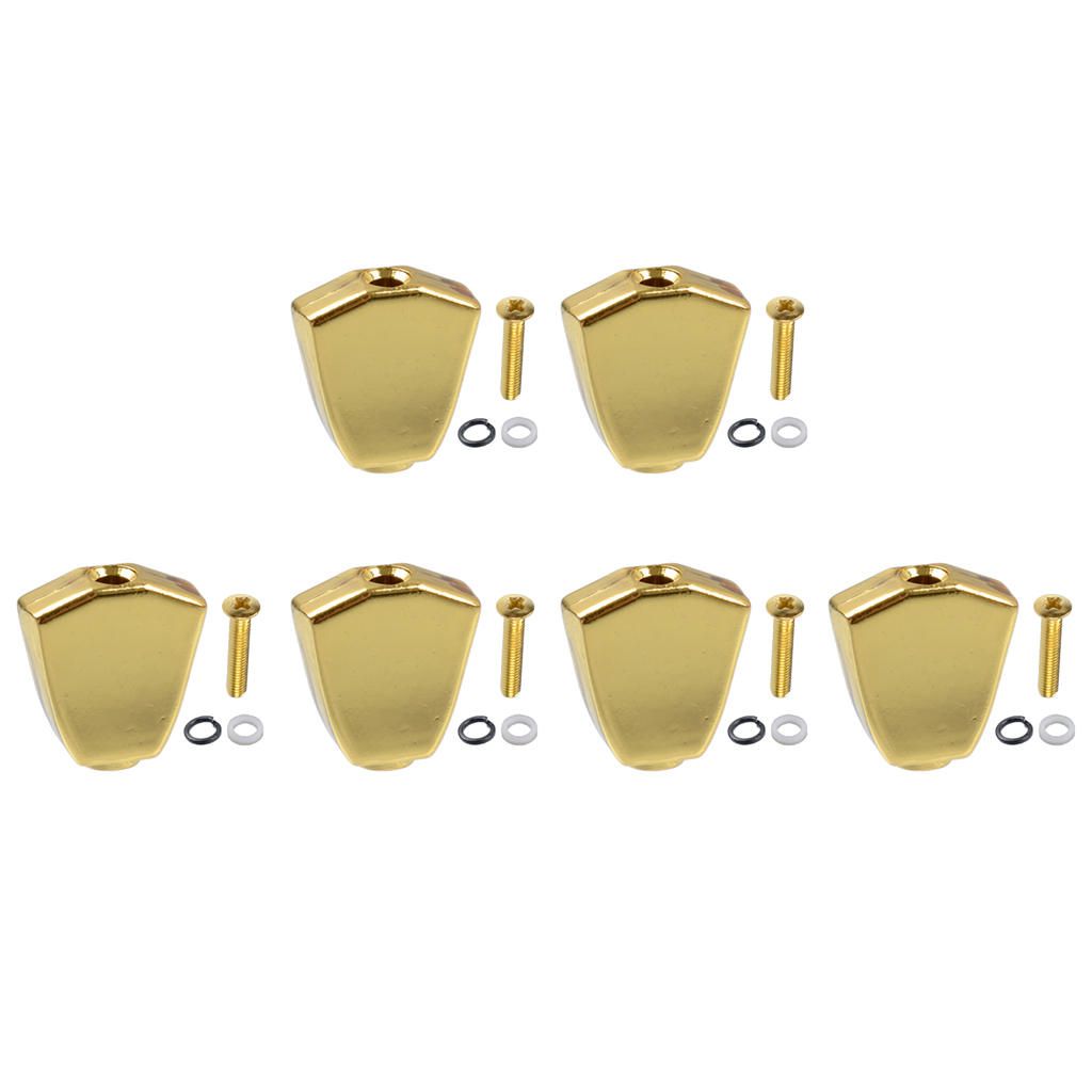6 Sets Tuning Key Button   Screws Spring Washer For Electric Gold