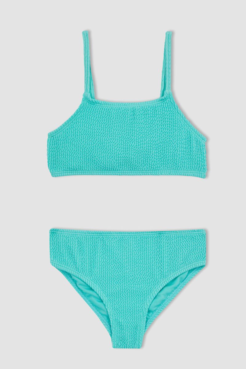 Girl Special Collection Regular Fit Woven Bikini - Green