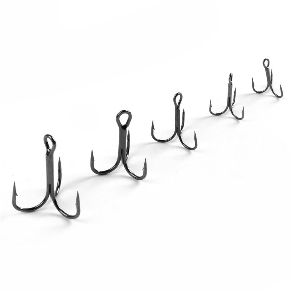 50pcs/set Saltwater  Hooks Set Treble Hooks 2/0# 1# 3# 5# 7#
