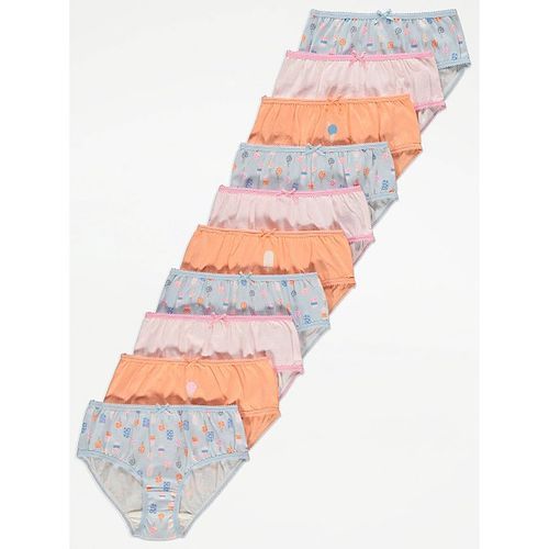Ice Cream Print Briefs 10 Pack