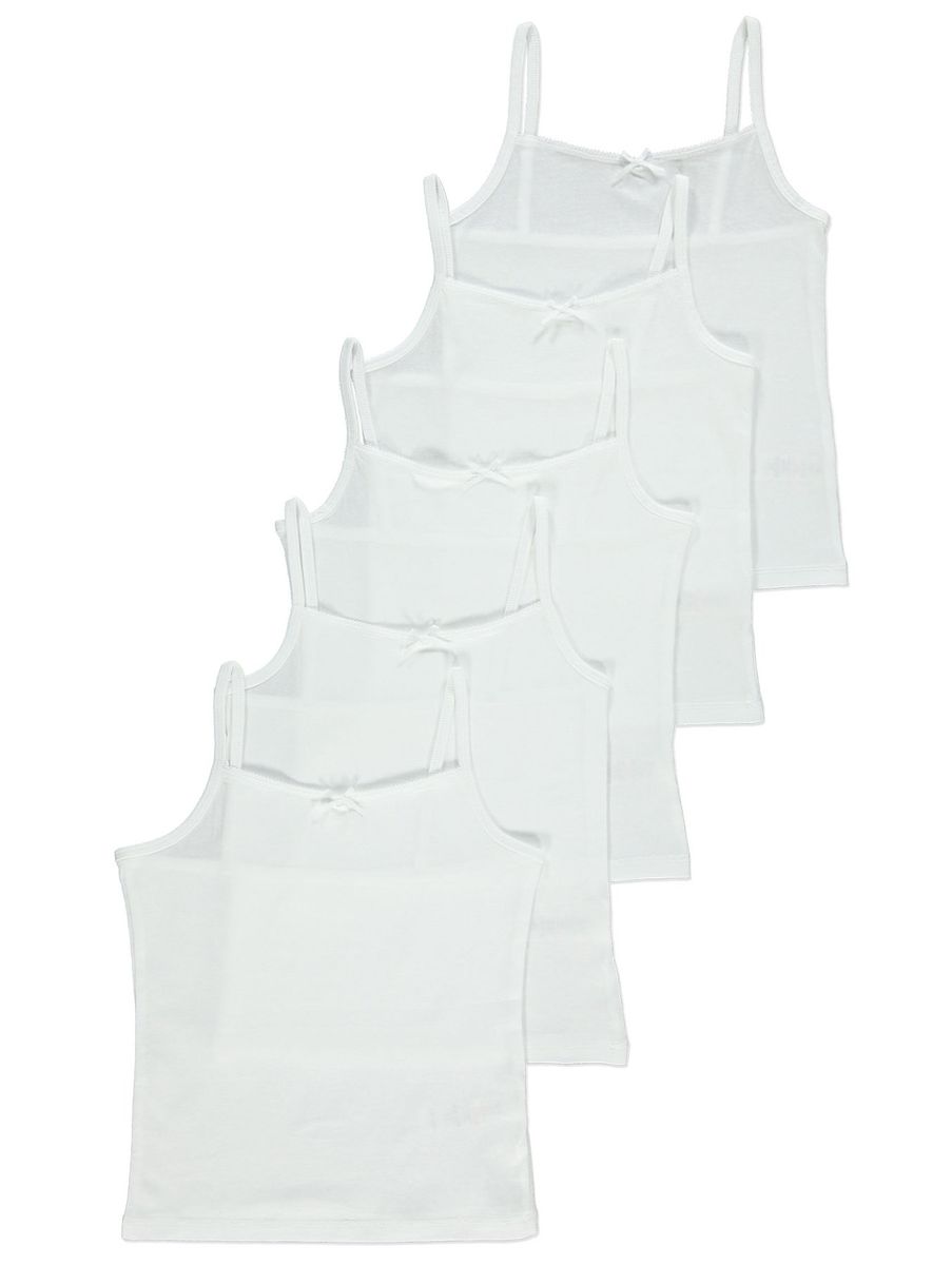 White Cami Vests 5 Pack