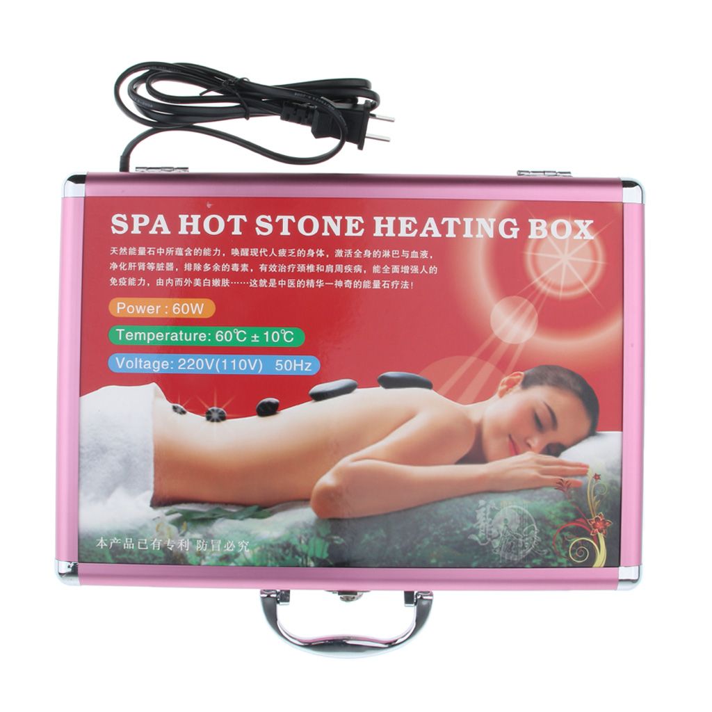 SPA Hot Stone Rock Heating Box  Stone Warmer Case  US