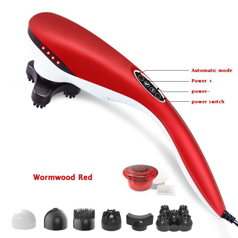 Multi-function Electric Dolphin Massage Machine Hammer Shock Infrared Roller Neck Massage, Pain Relief Body Massage Machine