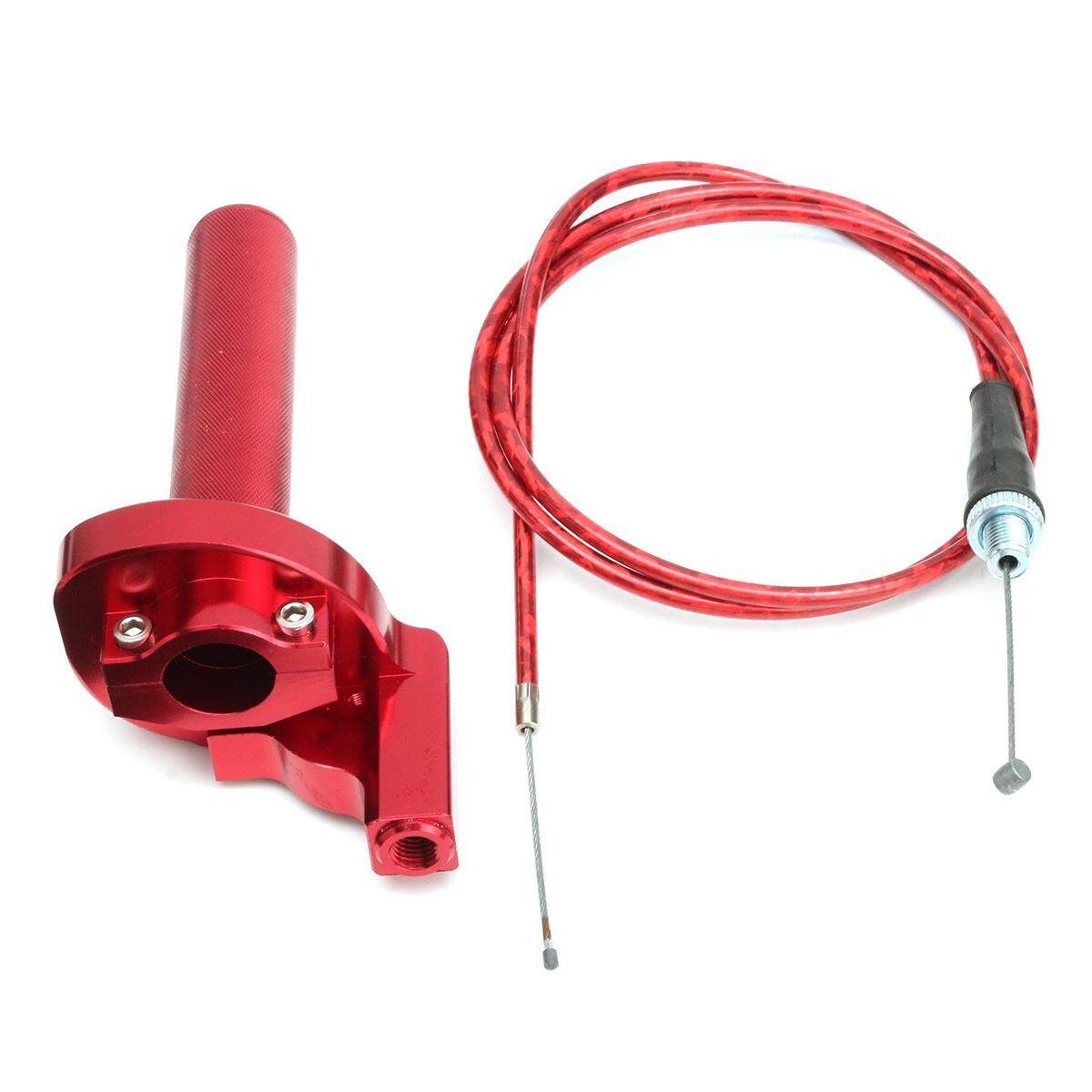 Twist Throttle Cable Assembly Fit CRF50 KLX TTR XR50 SSR CRF Pit Dirt Bike (Red) Red (red)