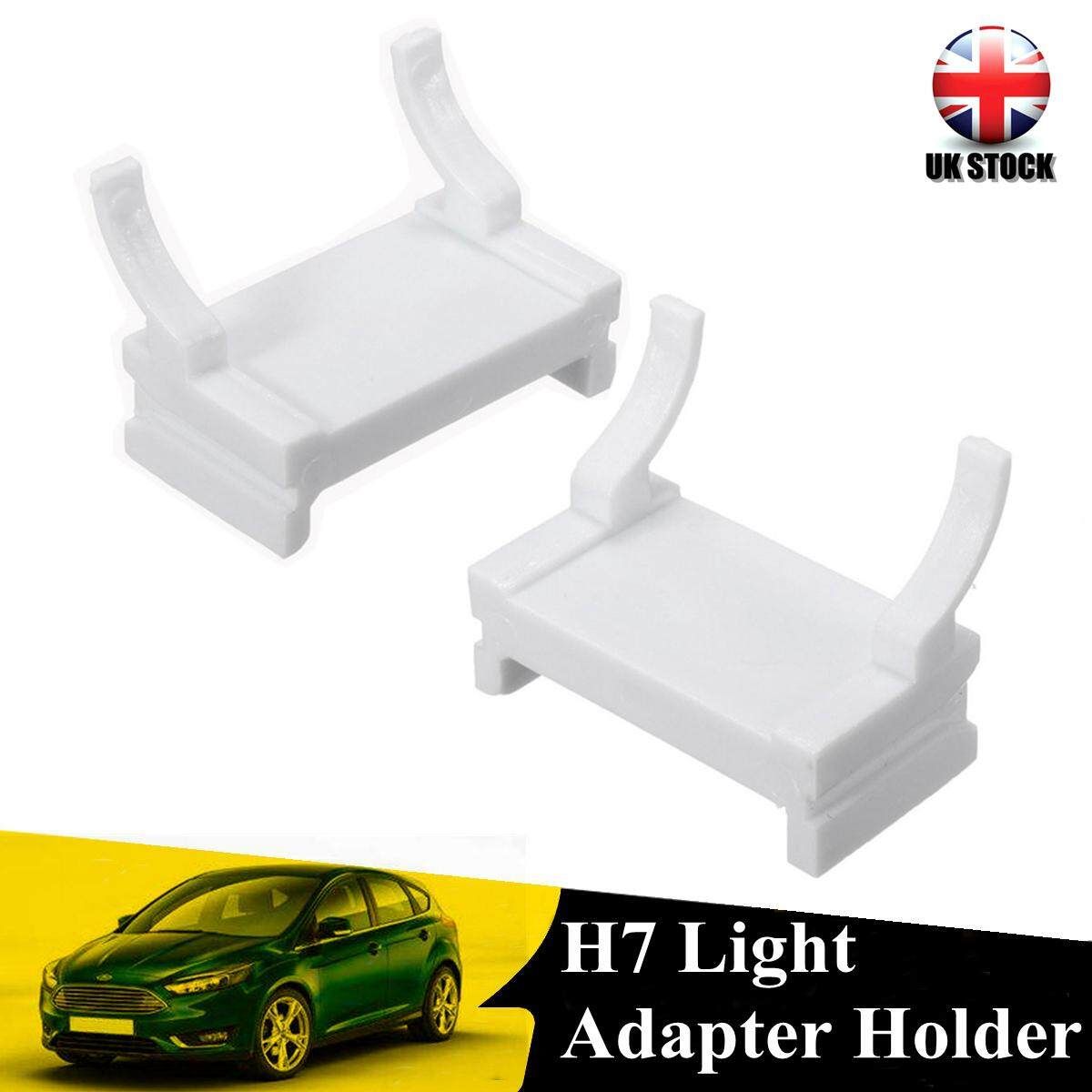 2x HID H7 Bulbs Adapter Xenon Lamp Holder White Base For Ford Focus MK2 MK3