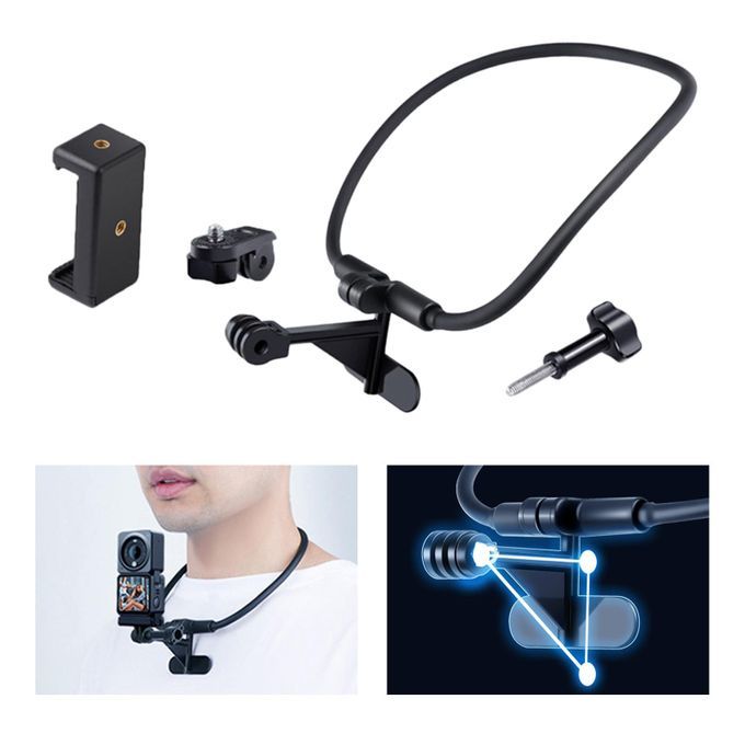 Neck Holder Mount Lanyard Strap Phone Stand For Action Camera Vlog