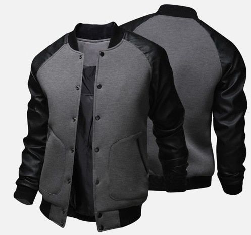 Mens Baseball Jacket Autumn Fashion Cool Outwear Jacket Patchwork Stand Collar Casual Slim Fit Jackets And Coats For Men