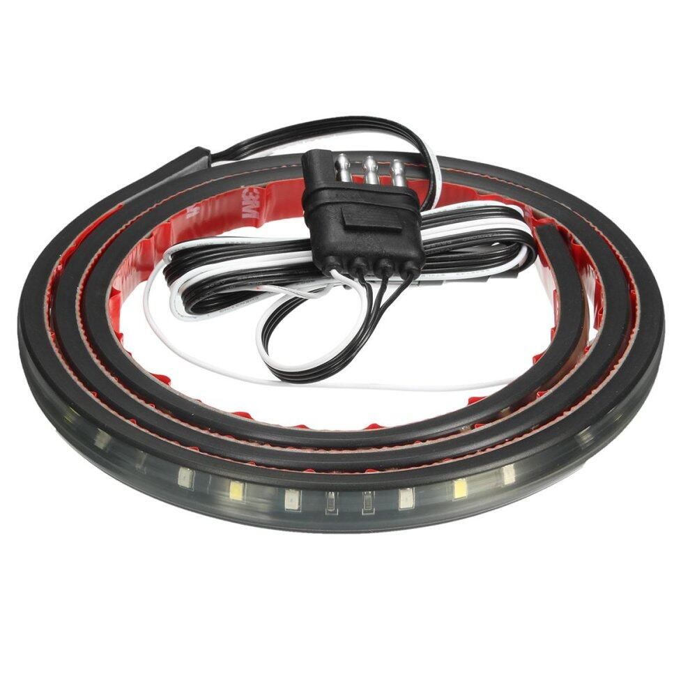 Truck Tailgate Side Bed Light Strip Bar 3528-72LEDs Waterproof Turn Signal, Parking, Brake, Lights For Pickup SUV Jeeps RV Dodge Ram Toyota Chevy GMC Red/White Casing Waterproof IP65