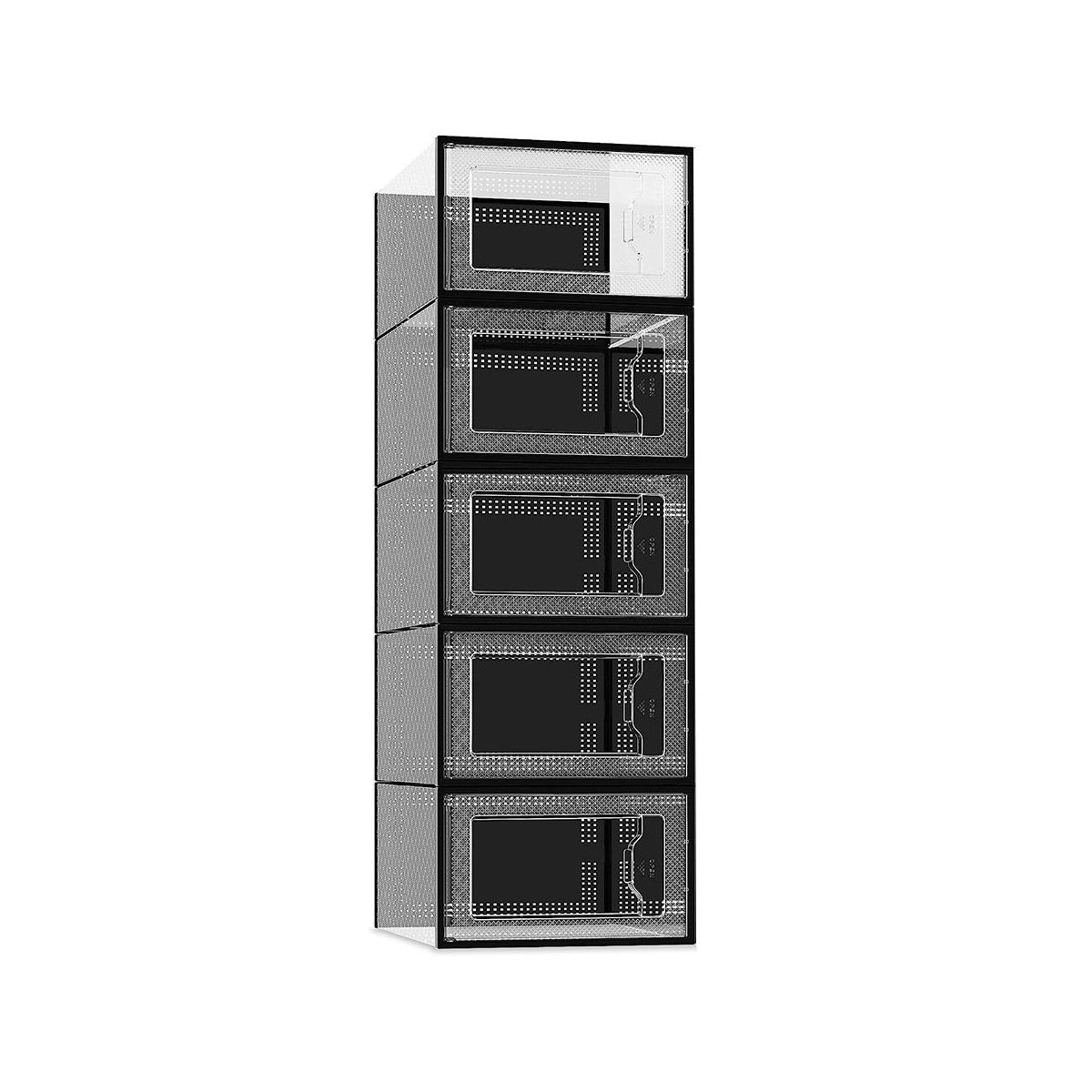 Transparent Shoe Box Storage Box Drawer-Type Plastic Shoe Rack Transparent Shoe Cabinet Online Celebrity Shoe Black