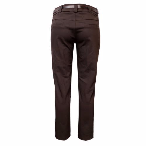 Turkish Wear Women's Belted Pants - Coffee Brown