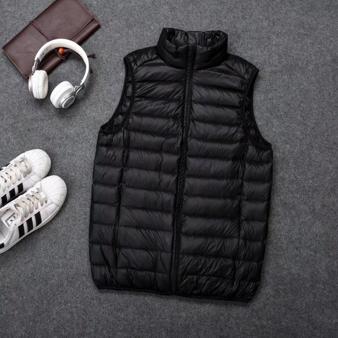 Winter Men Duck Down Vest Coat Ultralight Sleeveless Puffer Vest Jacket Fashion