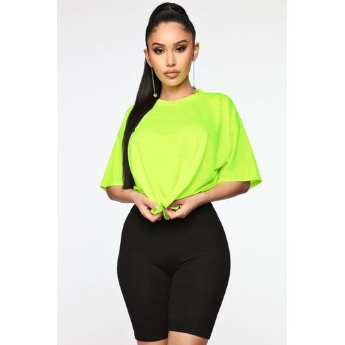 Thick Black Biker Short