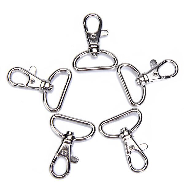 5pcs 1 Inch Swivel Trigger Snap Hooks Silver For Keychain Bag Backpack