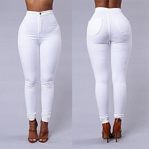 Women's Skinny High Waist Jean - White