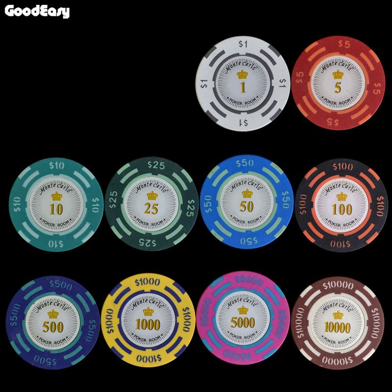 Professional Clay Chip Sample Chips Set With High Quality Each Denomination For One Pcs Chips