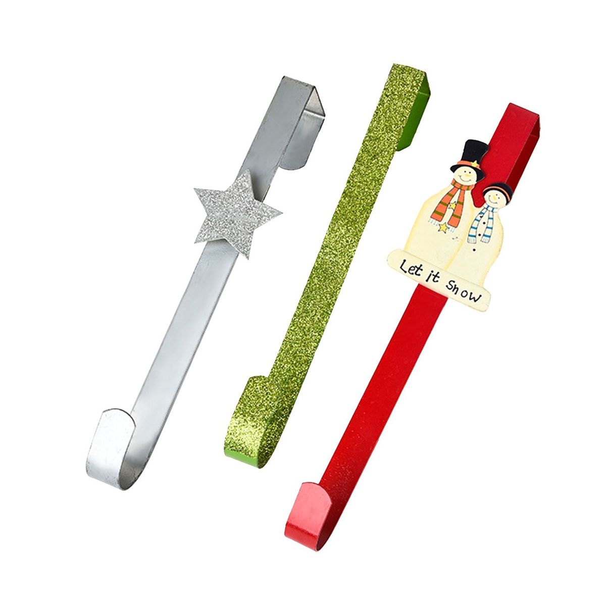 3 Pack Christmas Over Door Hooks For Clothes Sturdy Metal