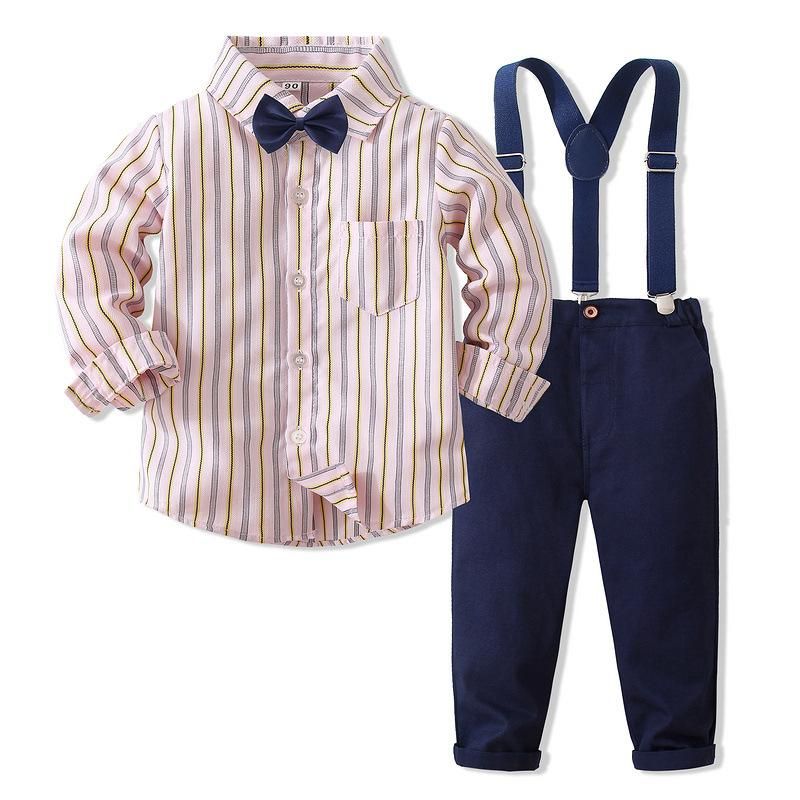 Shirt And Trouser With Suspender Two Piece For Boys