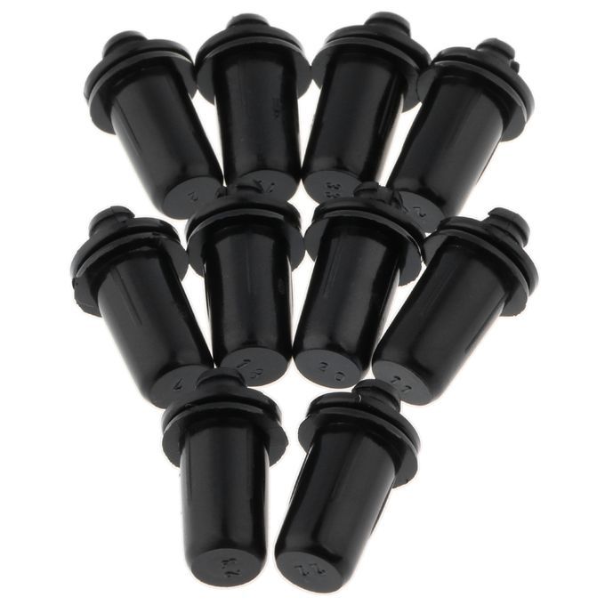 10Piece Black Plastic Push Rivet Trim Panel Fastener Clips Sets 046