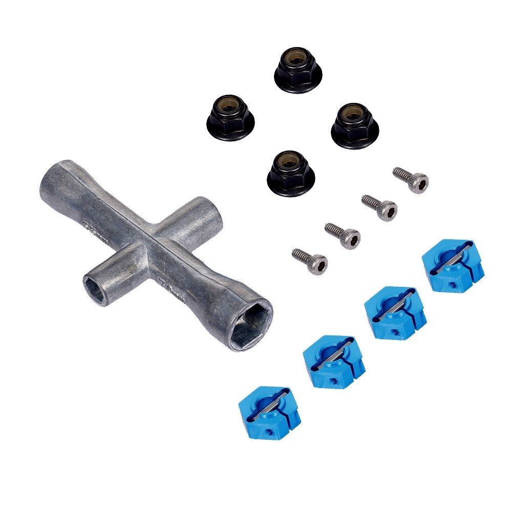 4PCS Aluminum 12mm Hub Hex Coupler Wheel Hex For Traxxas