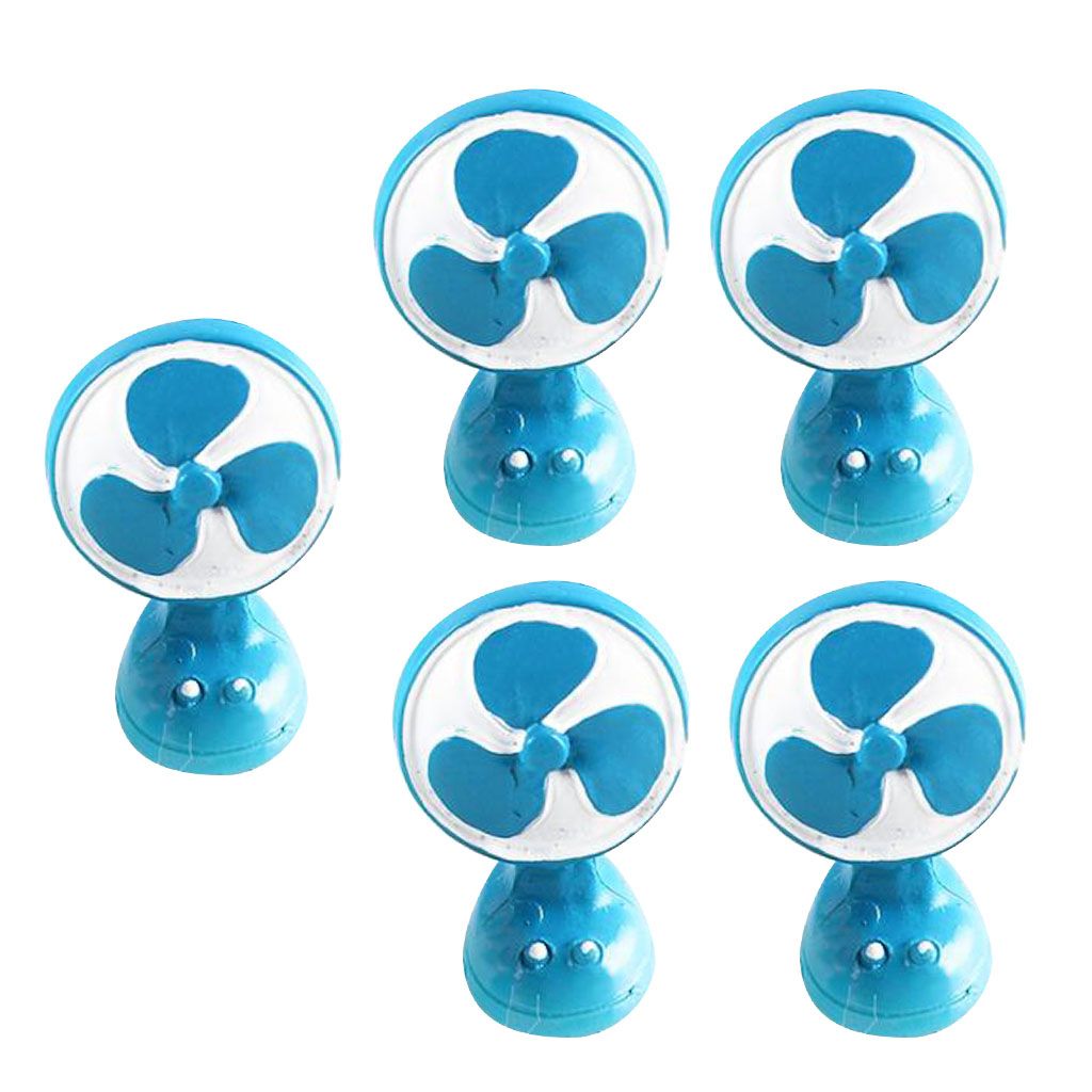 5pcs Mini  Resin Doll  Furniture Decoration - , As Electric Fan