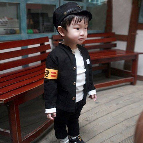 Why Is This? Children's Ulzzang Old School Uniform Top And