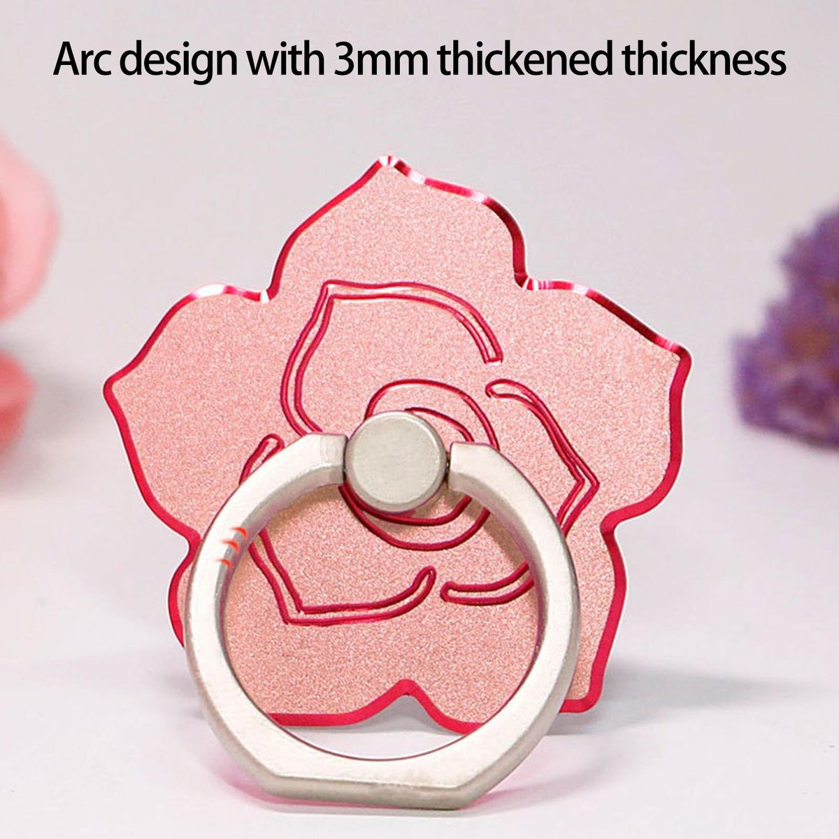 Phone Ring Holder Finger Grip Cell Phone Holder Rose Gold