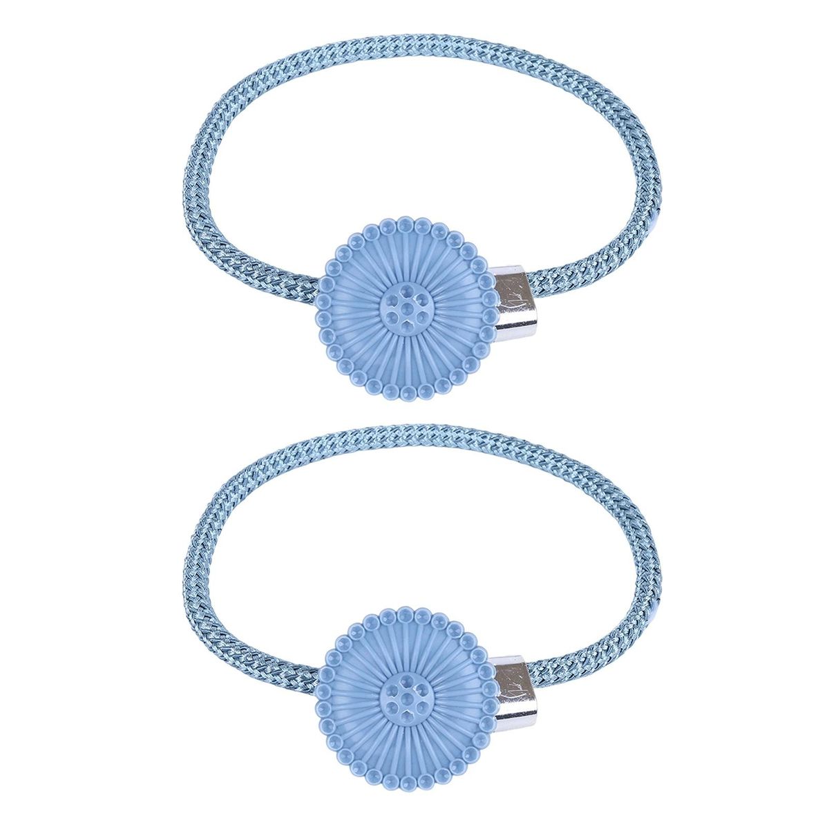 2Pcs Drapery Tiebacks Ferris Wheel Curtain Straps Light Blue