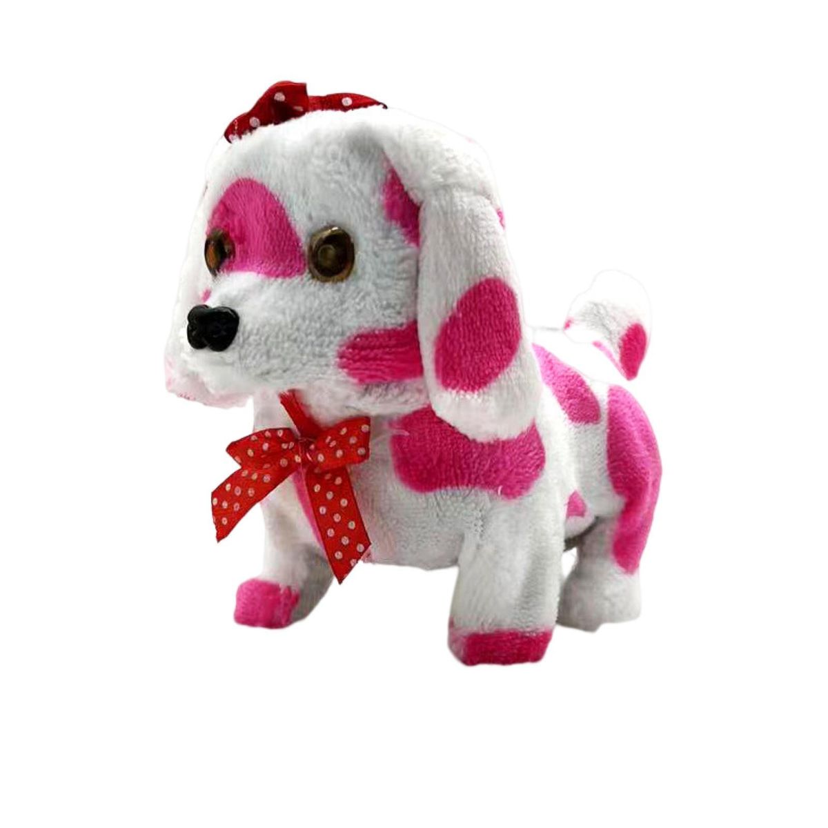 Dog Plush Toy Bow-knot Interactive Dog Toy Rose Red