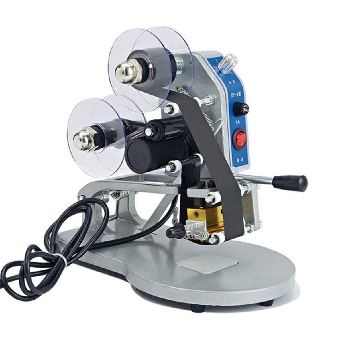 220V Manual Hot Foil Stamping Printer Tools Thermal Ribbon Date Printing Machine