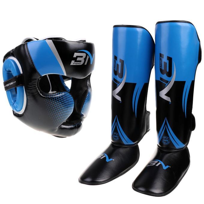 PU Leg Shin Guards Foot Guards Muay Thai Kick Boxing Catchers Gear