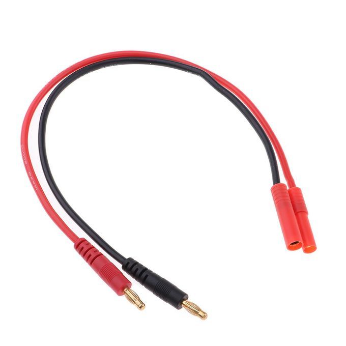 4mm Banana Plug Bullet Connector To HXT4.0 RC B6 Charge Cable 14AWG