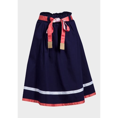 Viaggio Ladies Knee Length A-Line Skirt - Navy Blue