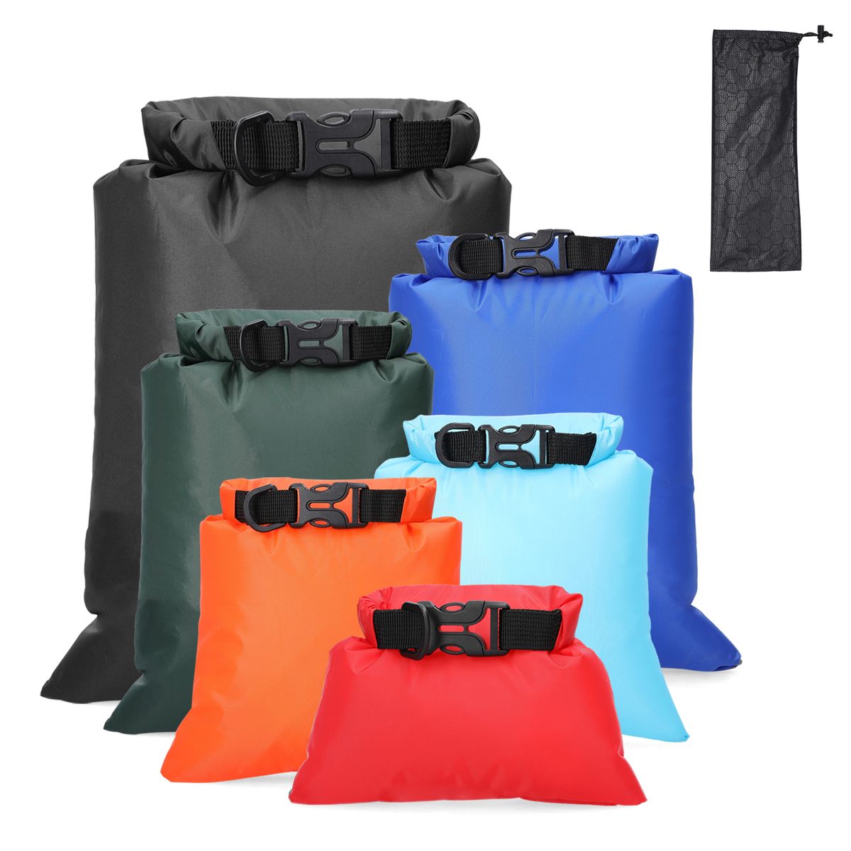 6pcs Waterproof Bag Set Outdoor Swimming Rafting Kayaking