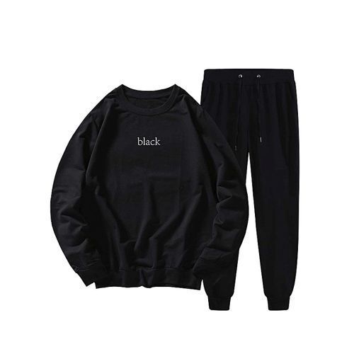 Printed BLACK Sweatshirt / Joggers For Men And Women  - Black