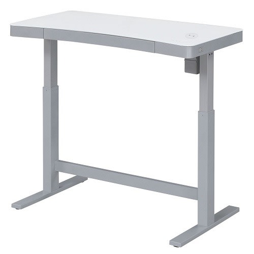 Adjustable Height Curved Desk With Wireless Charging