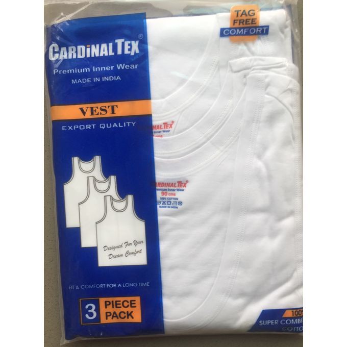 Cardinal  3 In1 Singlets Men Underwear -White