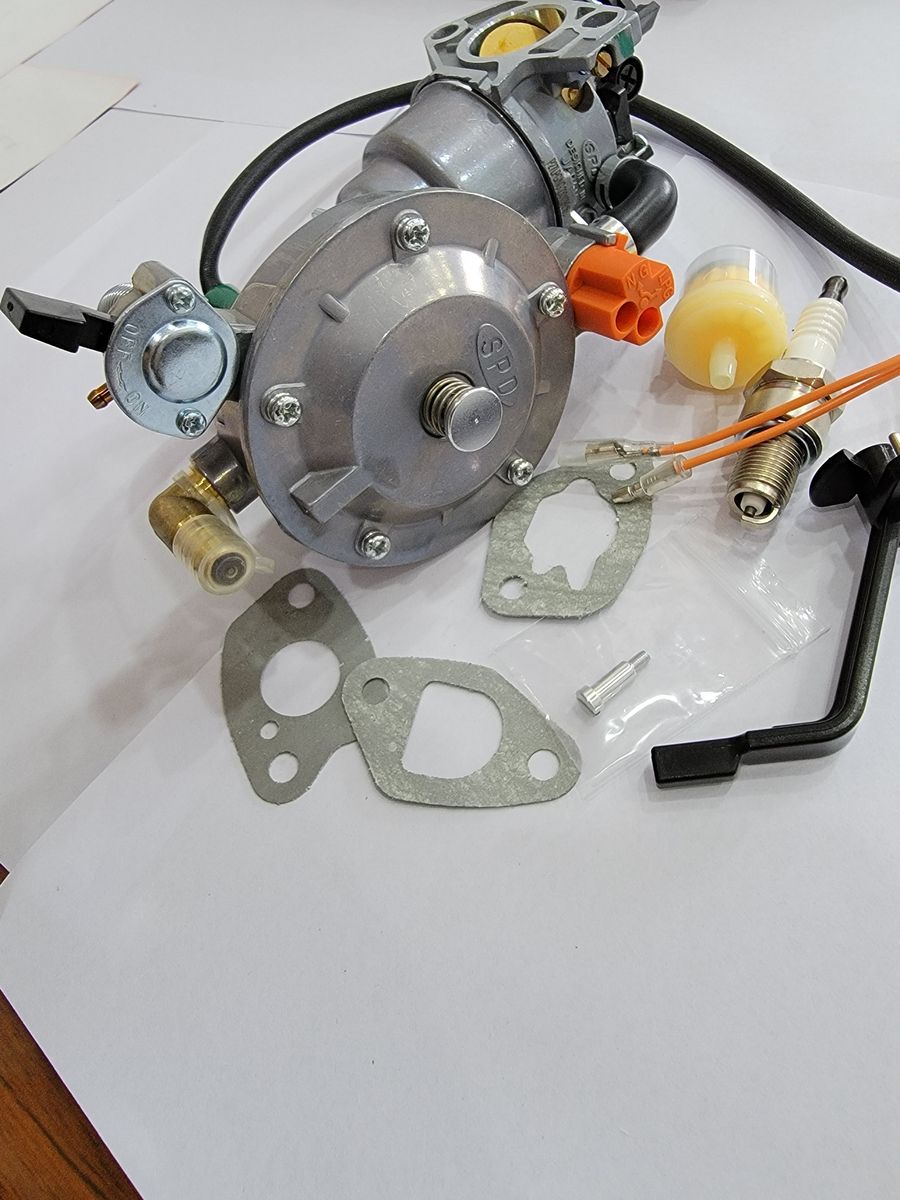 Gas Carburetor Hybrid,(LPG,LNG,CNG,PMS)With Iridium Spark Plug For 4.5Kva 12Kva Generator.