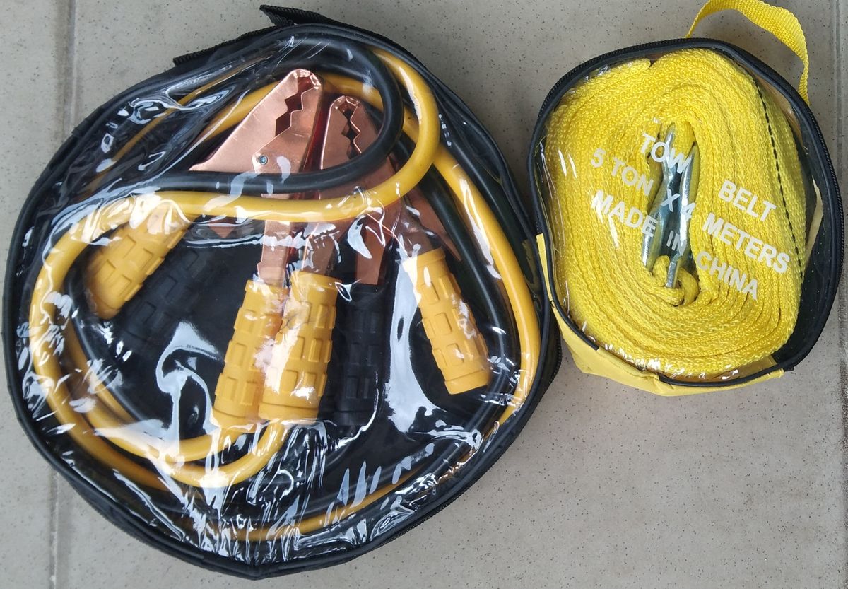 Jump Start Cable With Tow Rope - 600 Amps