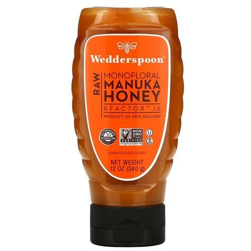 Raw Monofloral Manuka Honey KFactor 16, 340g Squeeze Bot