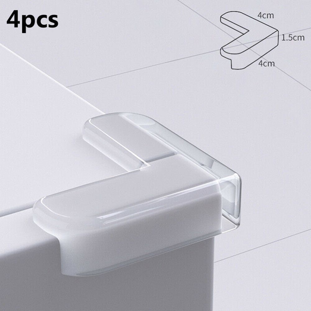 4pcs Child Baby Table Corner Edge Protectors Clear Rubber Furniture Corner Edge Table Cushion Guard Protector Baby Safety